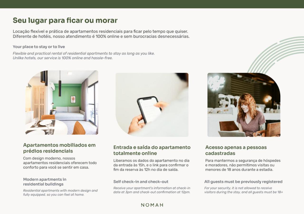 Nomah - Aptos Por Temporada Na Vila Nova Conceicao São Paulo Kültér fotó